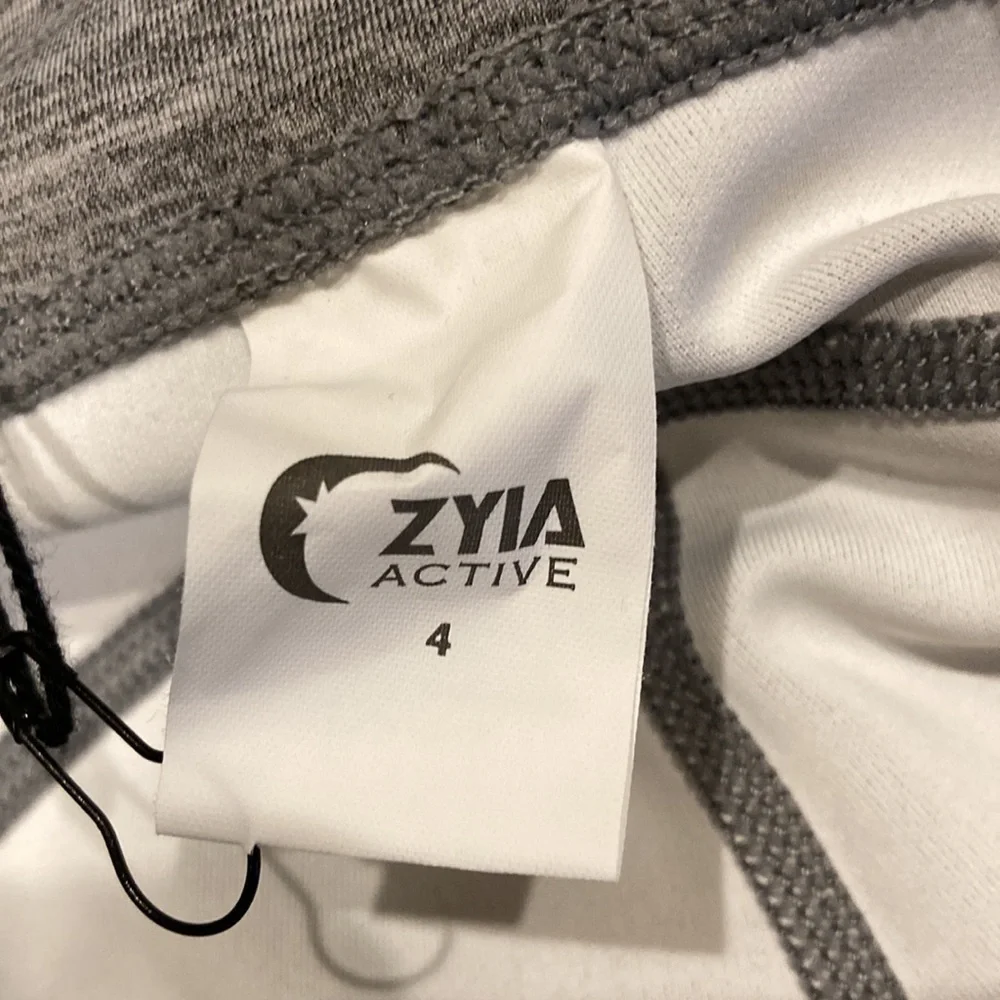 NWT Zyia Gray Neon Tape Light n Luxe Hi-Rise ~ Size 4